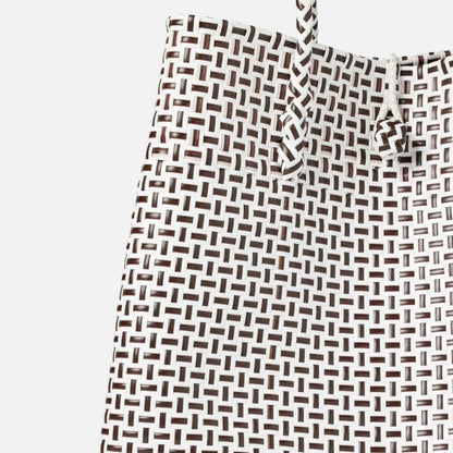 Izmir Large Shopper Bag in Brown/White