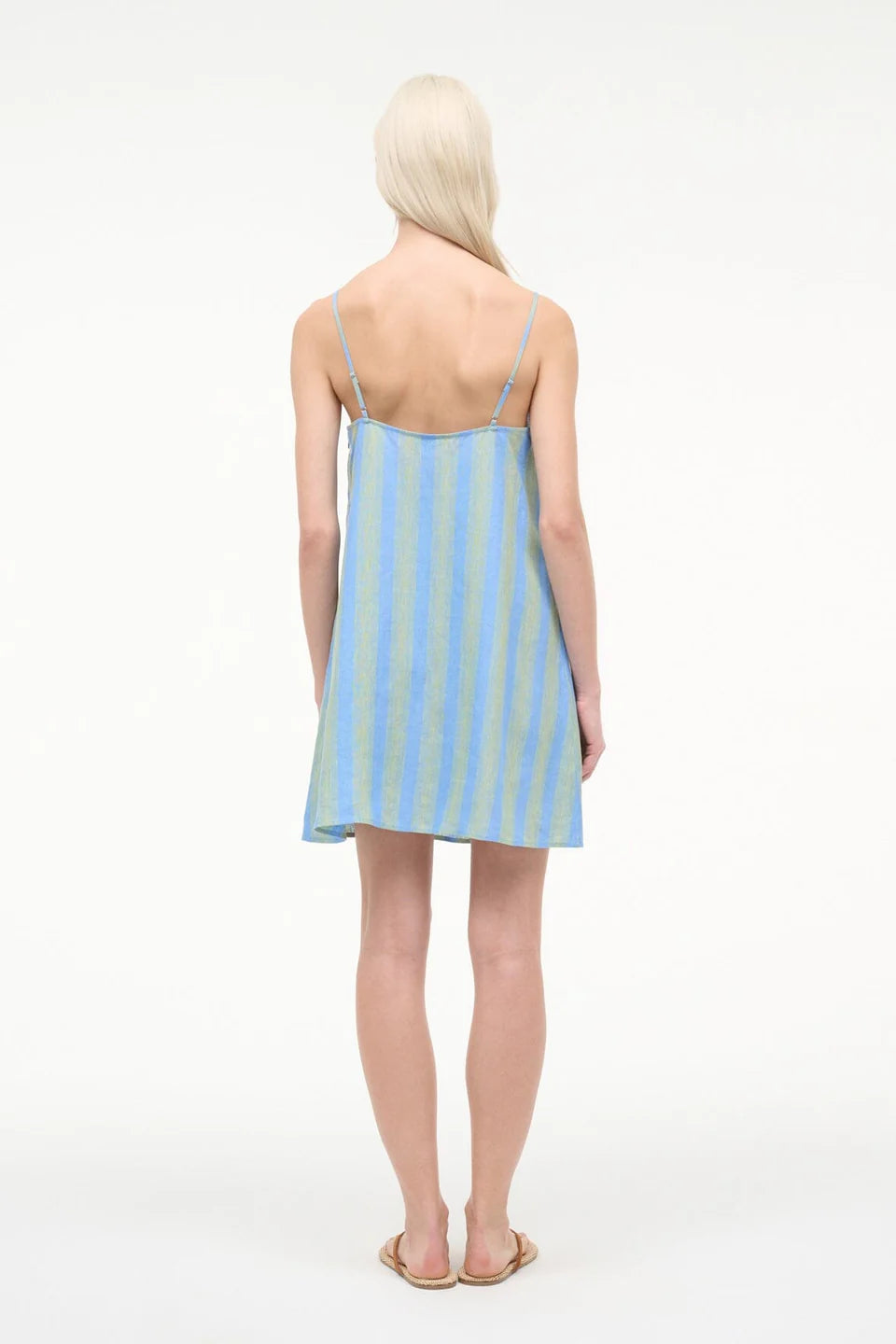 Laura Linen Mini Dress in Seaport Stripe