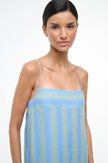 Laura Linen Dress in Seaport Stripe