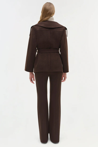 Rowen Fringe Jacket in Chocolate