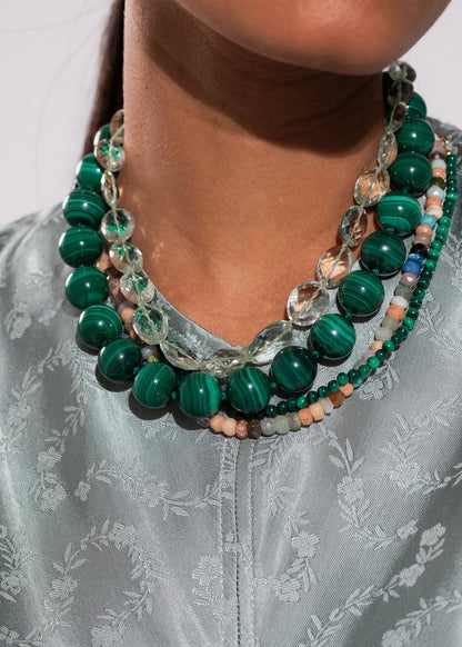 Louisa Necklace in Malachite