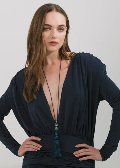 Torin Tassel Necklace in Lapis