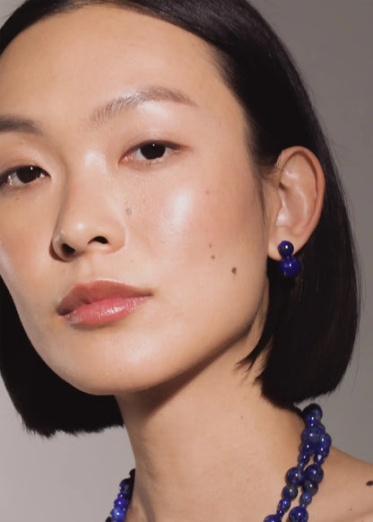 Cara Earrings in Lapis