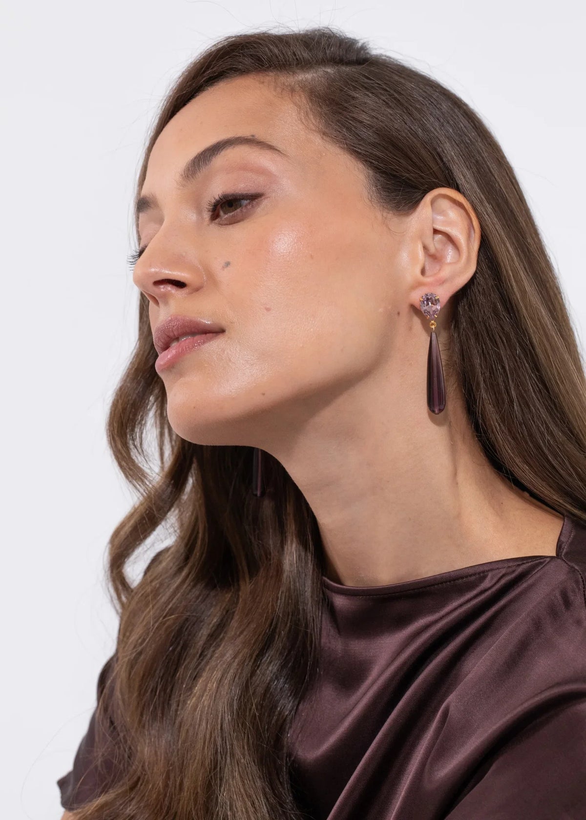 Caroline Earrings in Amethyst