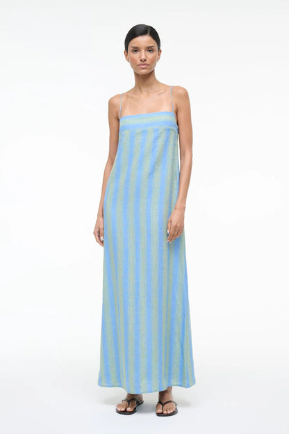 Laura Linen Dress in Seaport Stripe