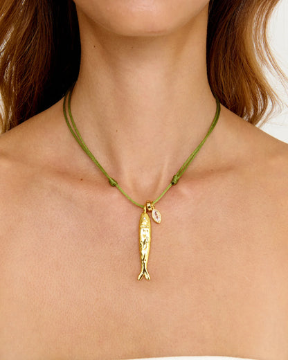 Isda Necklace in Green