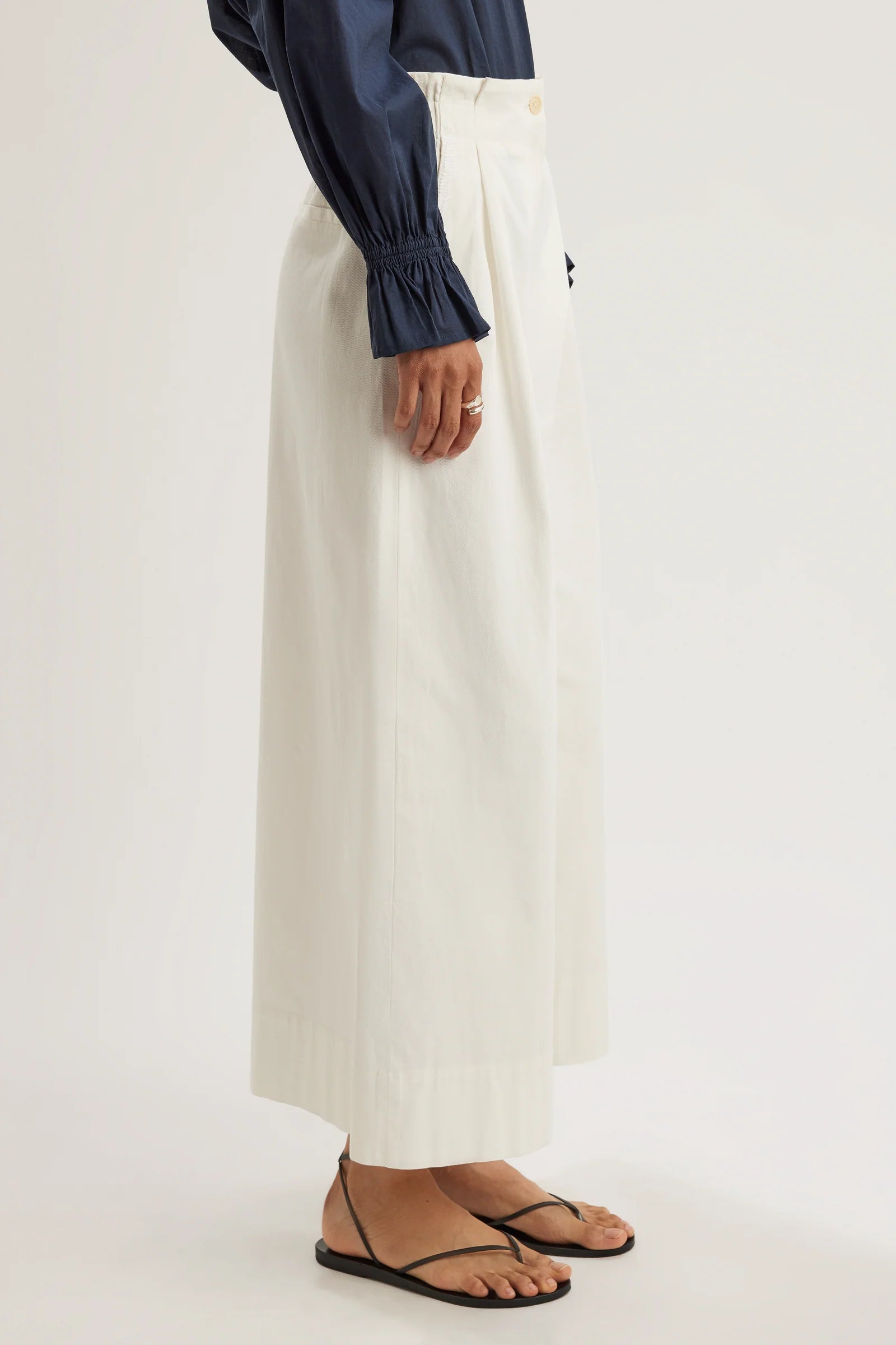 Sargent Emb Pants in Ivory