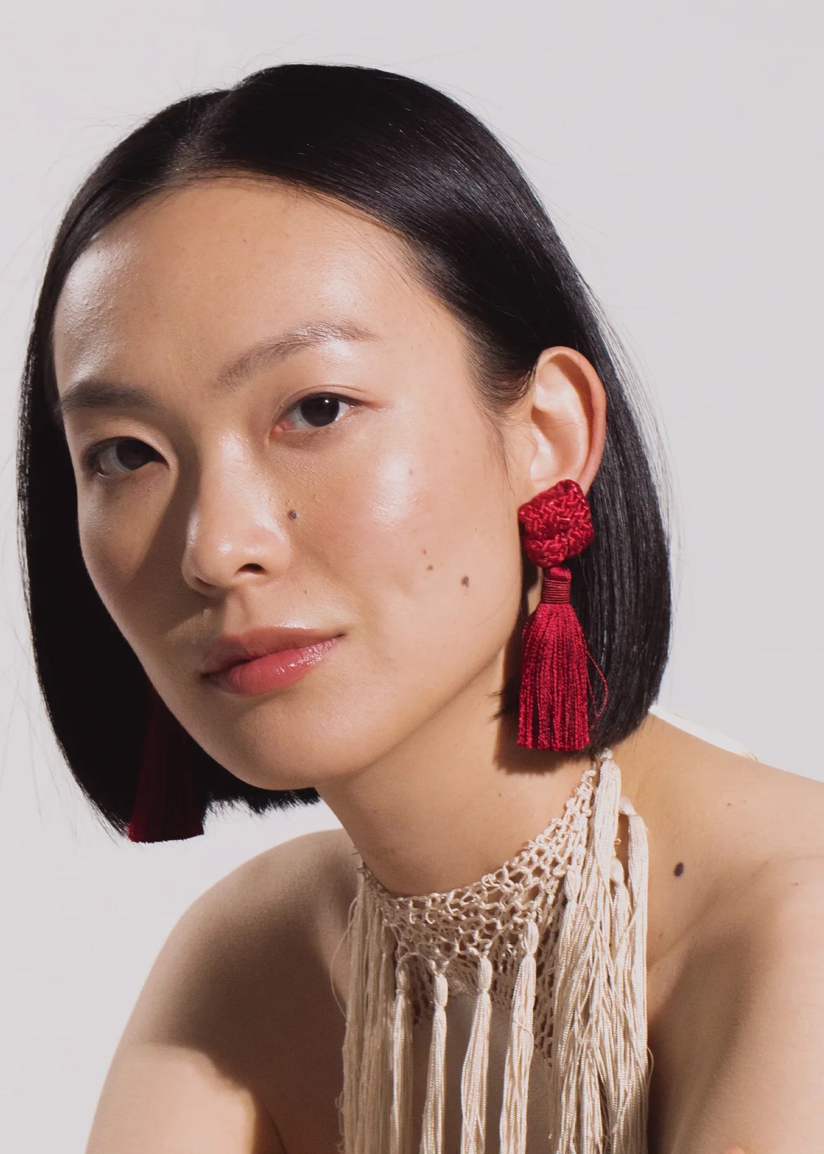 Carmella Earrings in Ruby