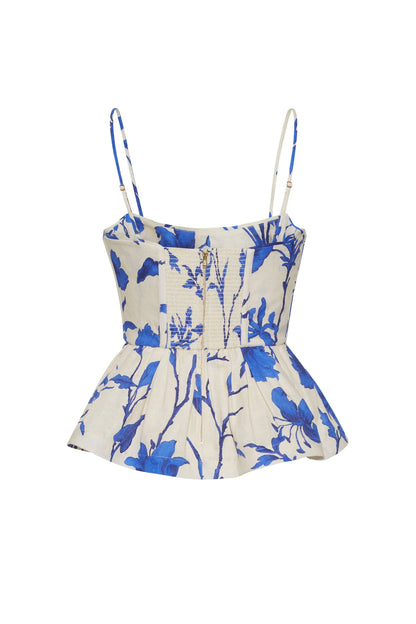 Alba Top in Athena Cobalt