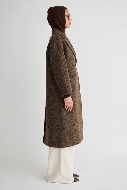Matta Oversized Coat in Leopard