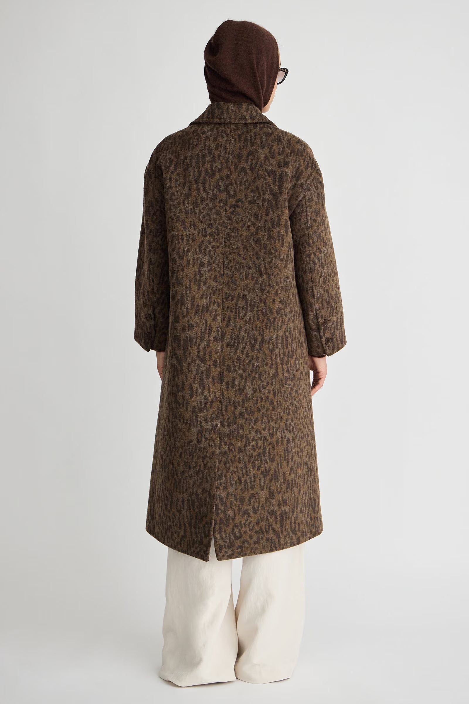 Matta Oversized Coat in Leopard