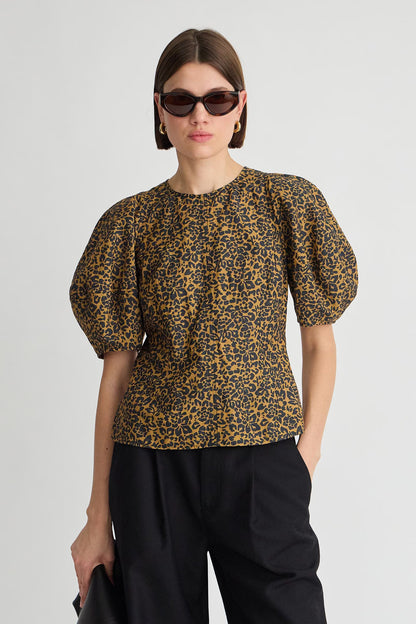 Lino Top in Leo Floral Midnight