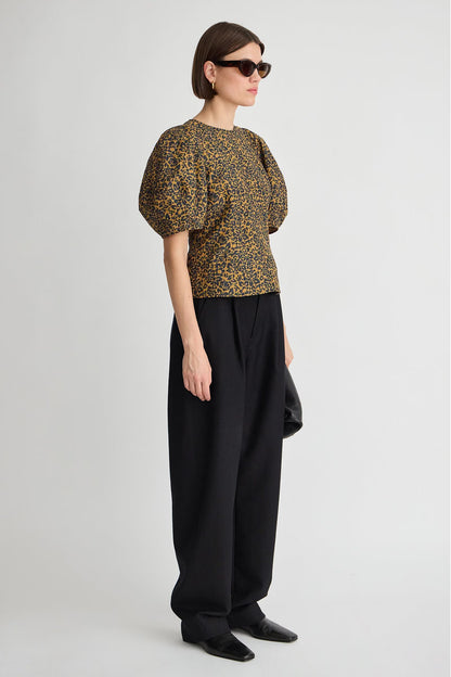 Lino Top in Leo Floral Midnight