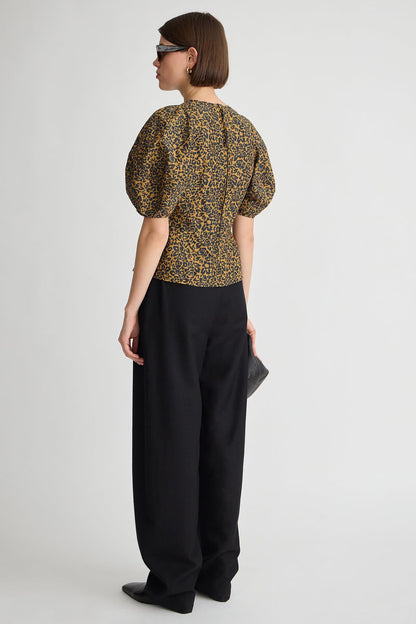 Lino Top in Leo Floral Midnight
