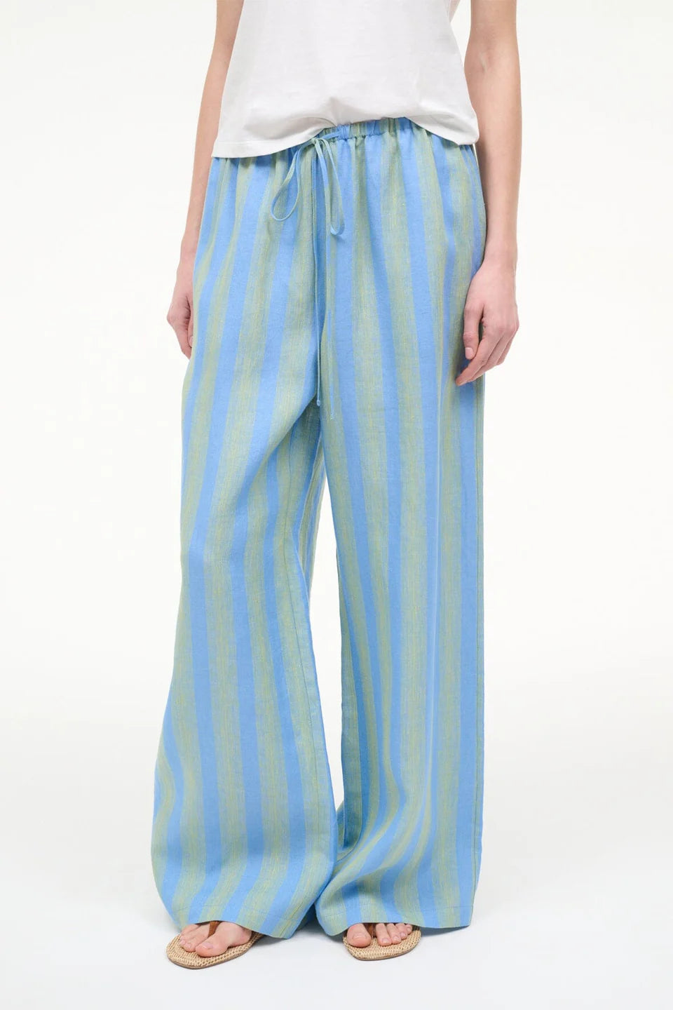 Mateo Linen Pant in Seaport Stripe