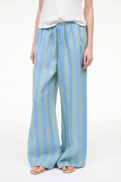 Mateo Linen Pant in Seaport Stripe
