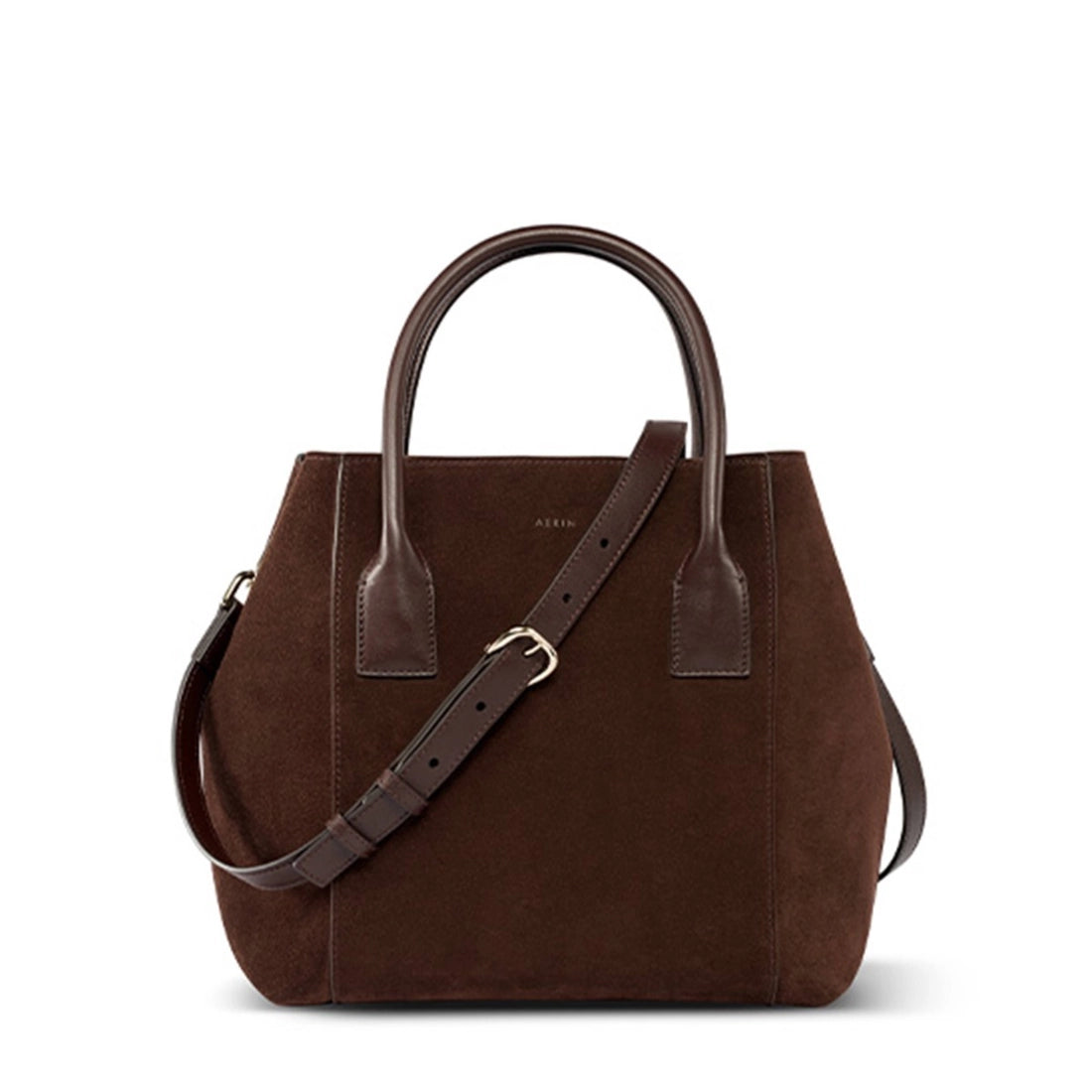 Suede Nano Weekender Bag in Chocolate