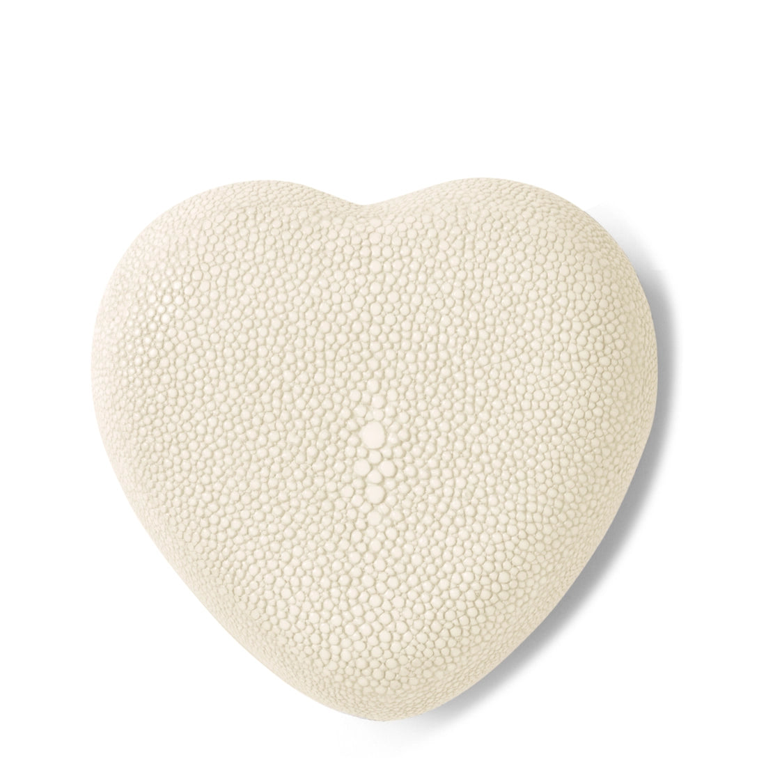 Shagreen Heart Box in Cream