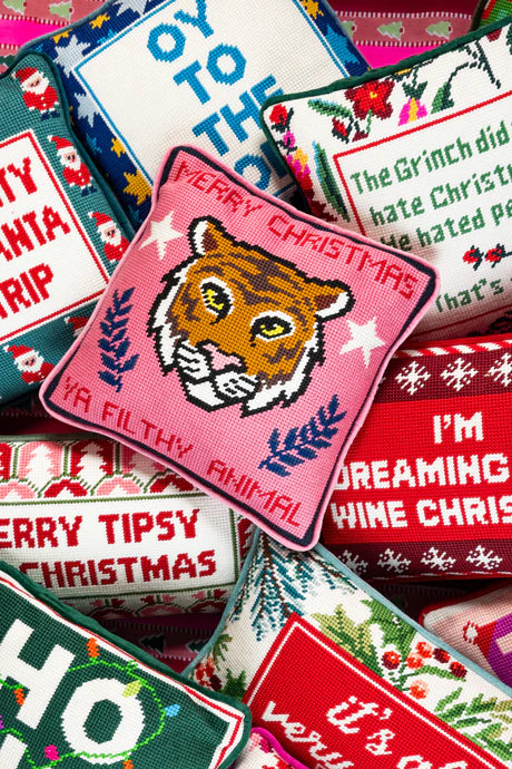 Merry Christmas Ya Filthy Animals Pillow