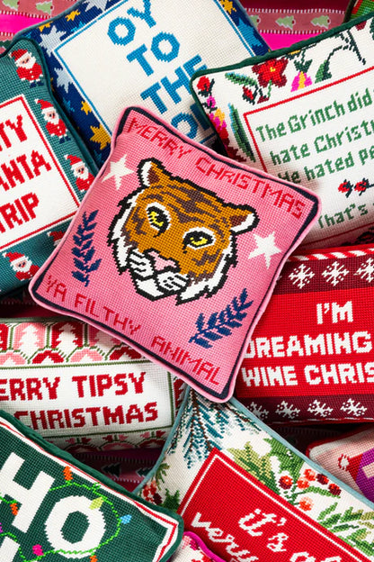 Merry Christmas Ya Filthy Animals Pillow