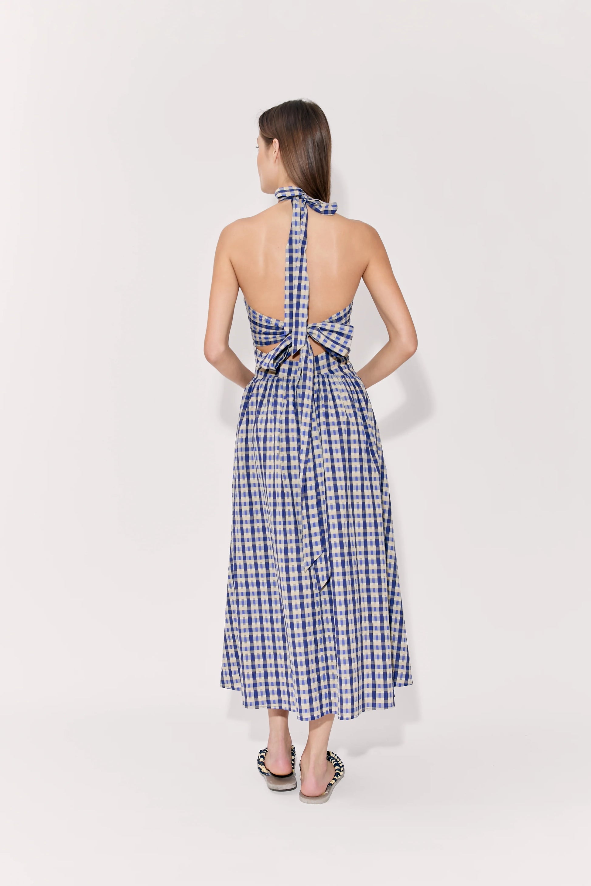 Halter in the Name of Love in Navy Check