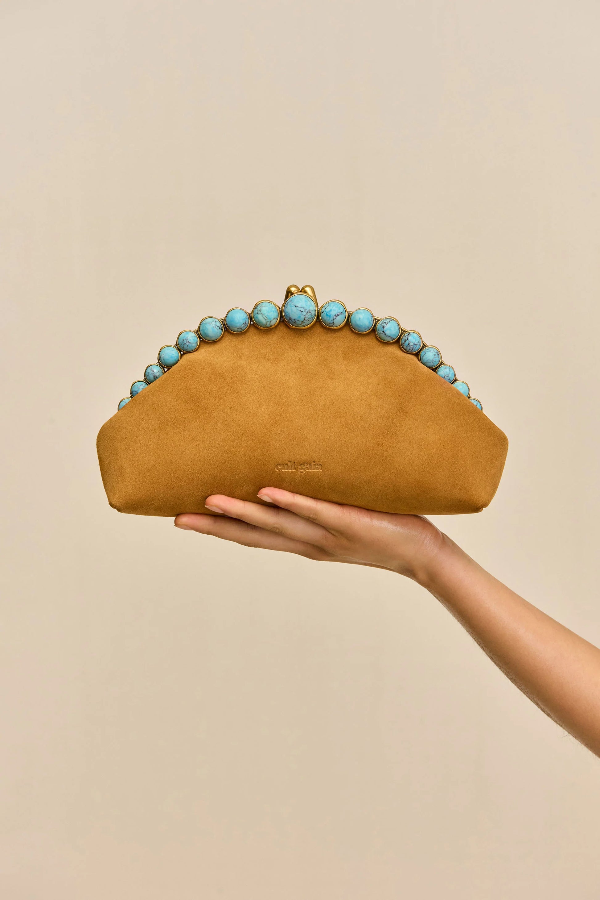 Una Clutch in Toasted Caramel