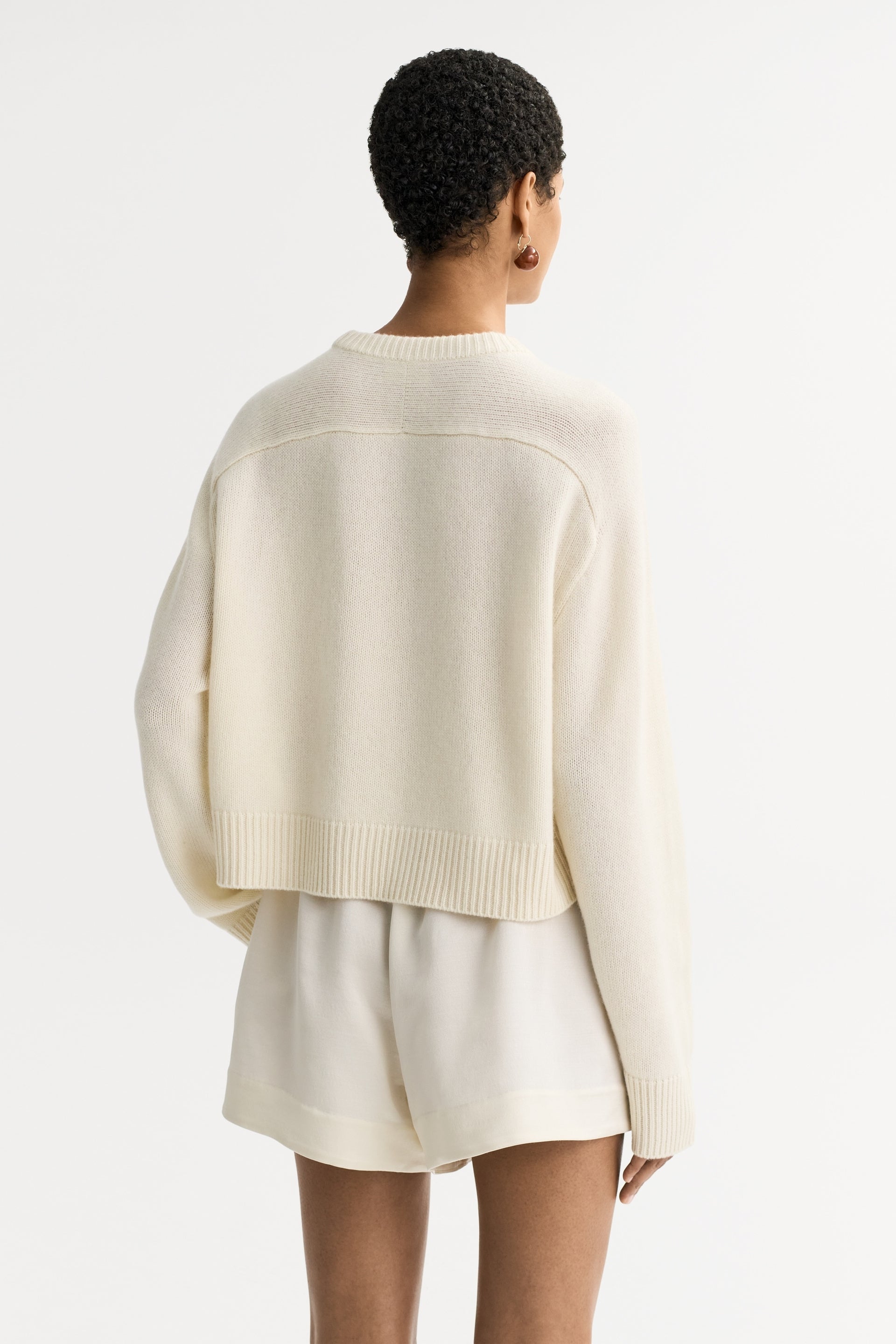 Cashmere Top in Feather White