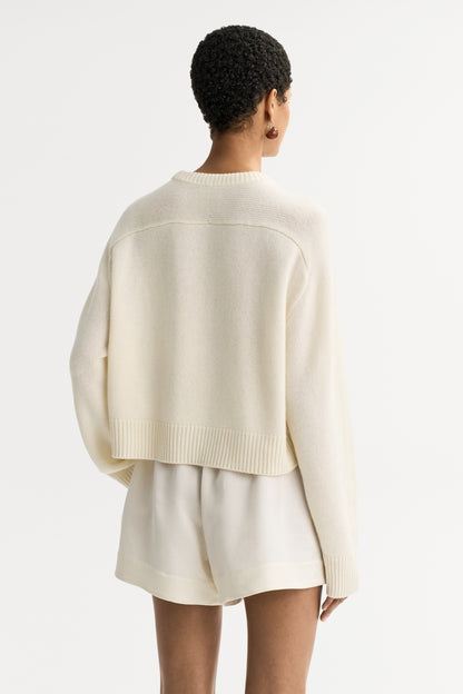 Cashmere Top in Feather White