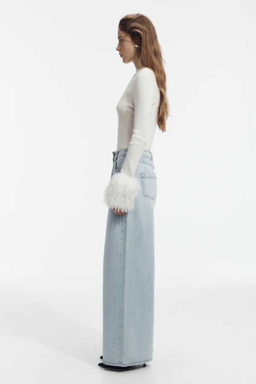 Rylan Extra Wide Leg Jean in Light Wash
