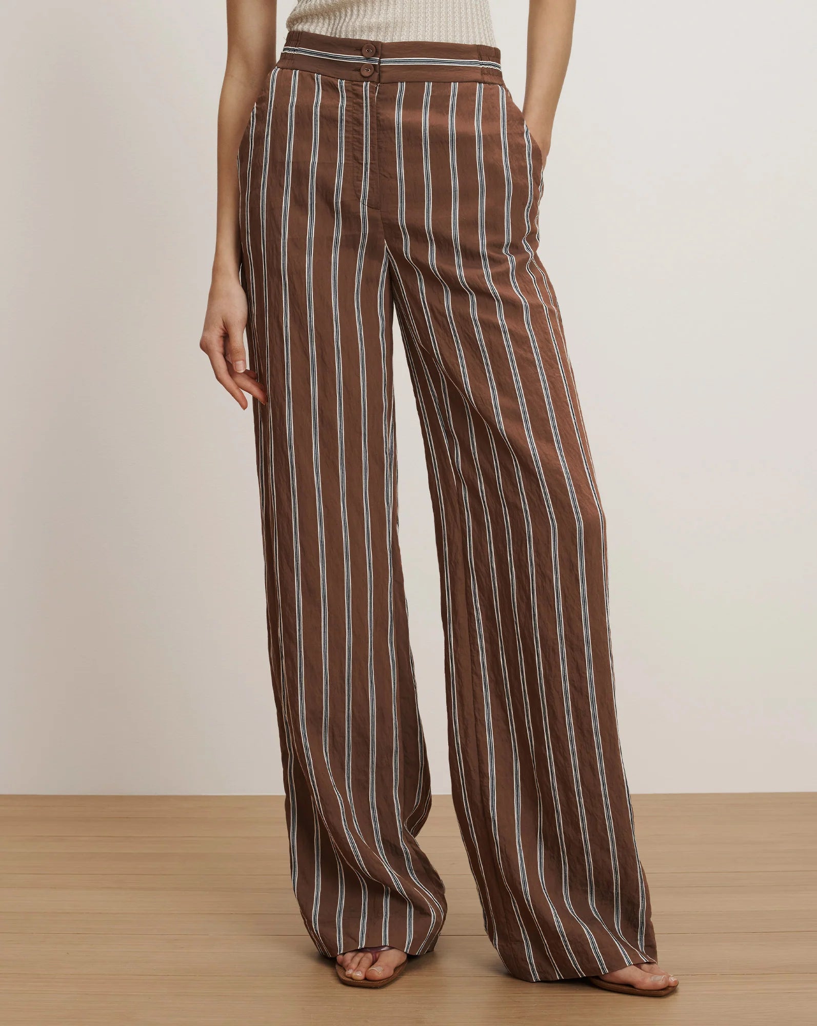 Carraway Wide-Leg Pant in Dark Mocha