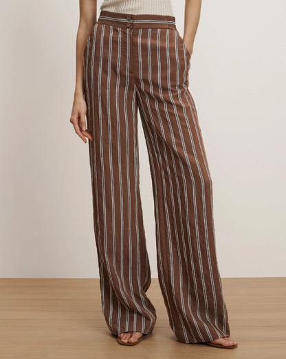 Carraway Wide-Leg Pant in Dark Mocha