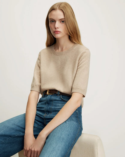 Shana Cashmere Sweater in Oatmeal