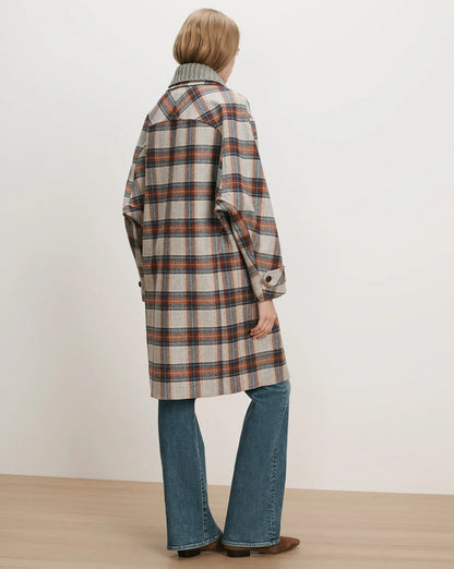 TS Laurent Dickey Coat in Heather Grey Multi