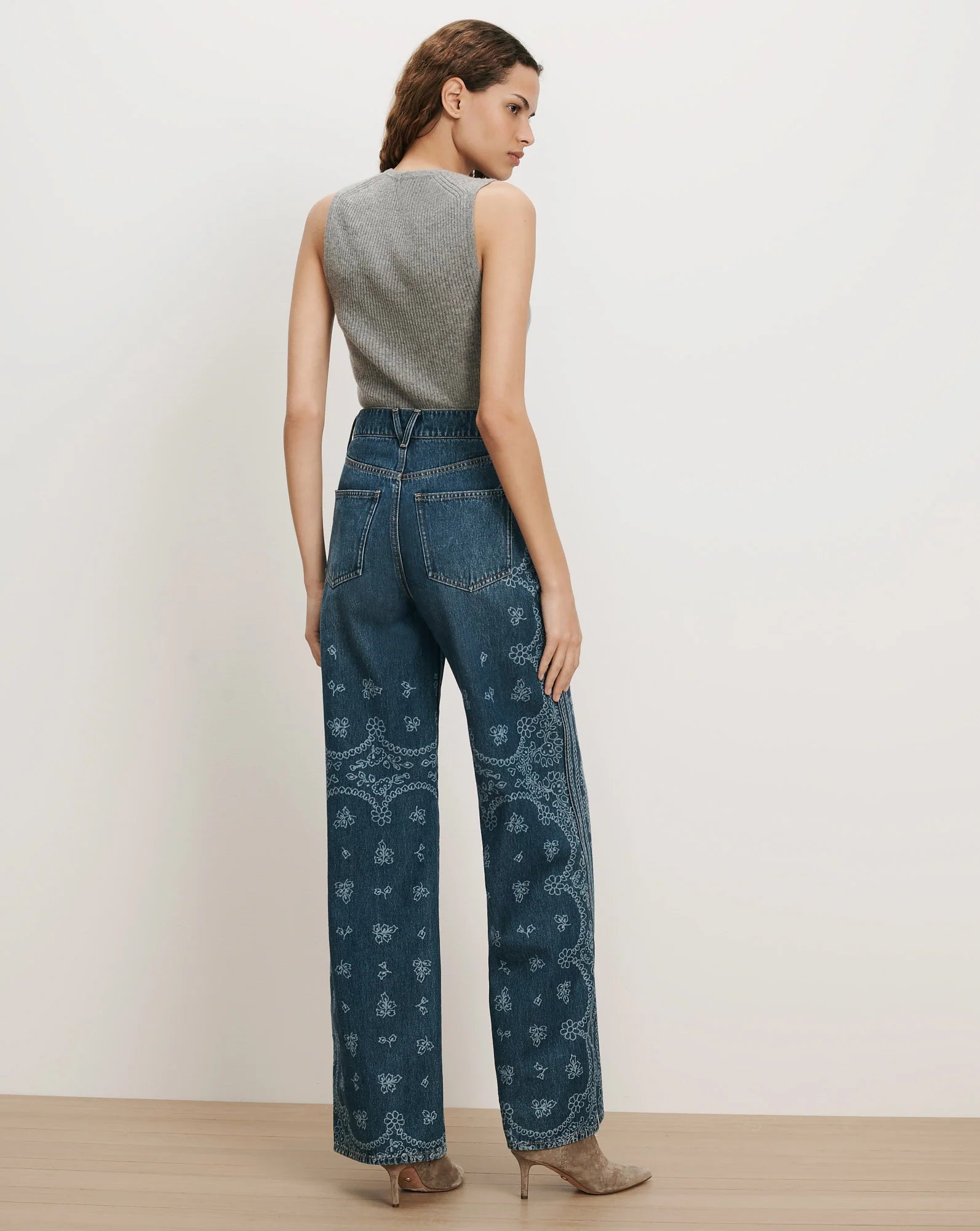 Sid Cashmere Tank Top in Heather Grey