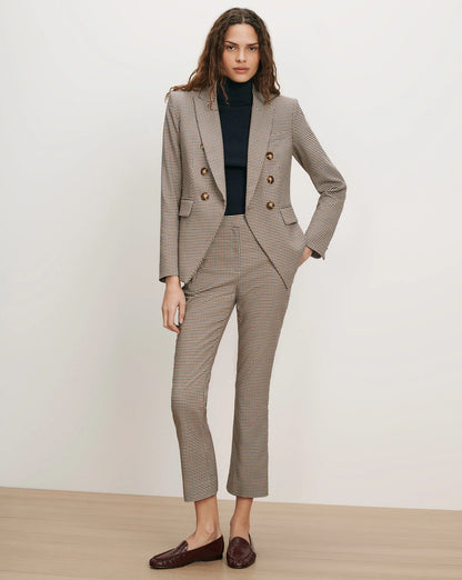 Miller Houndstooth Dickey Jacket in Rust/Navy Multi