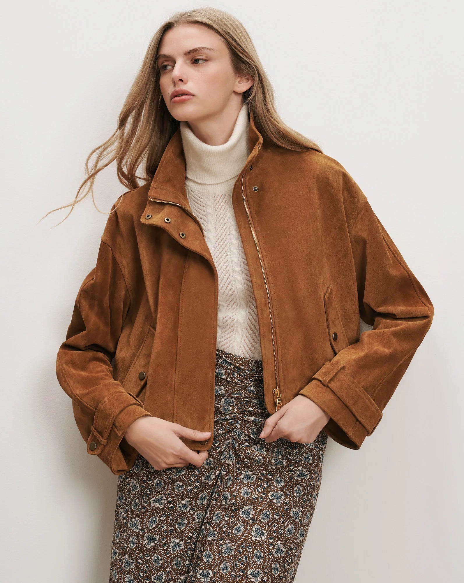 Bateman Suede Jacket in Acorn
