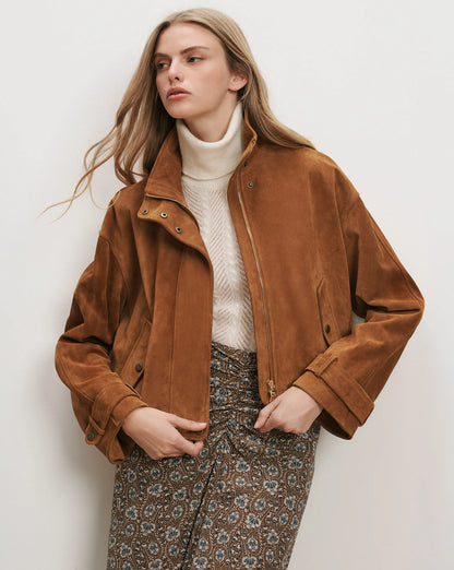Bateman Suede Jacket in Acorn