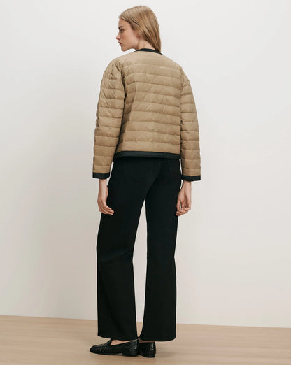 Pearson Puffer Dickey Jacket in Desert Taupe/Black