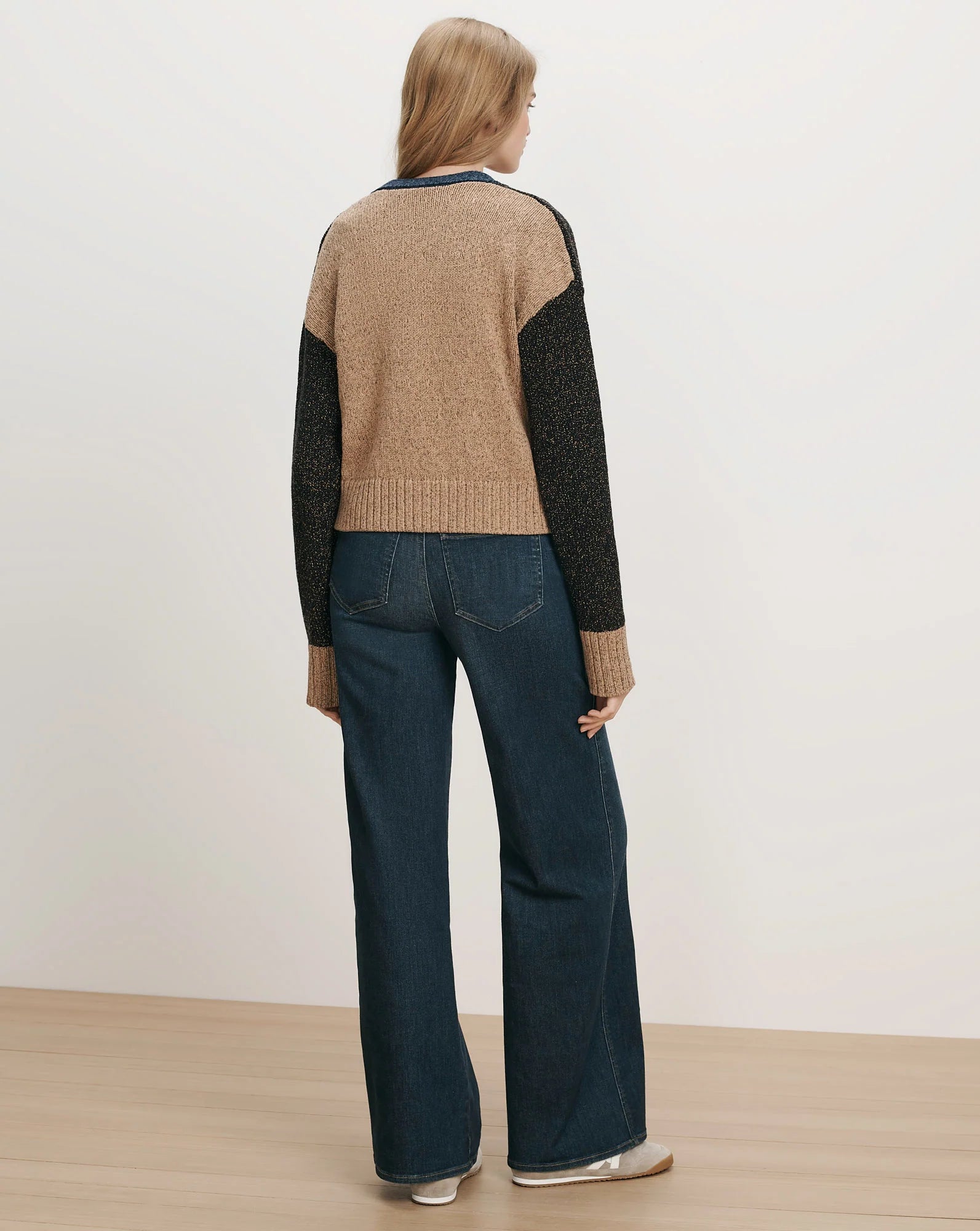 Josiane Color-Block Cardigan in Heritage Navy Multi
