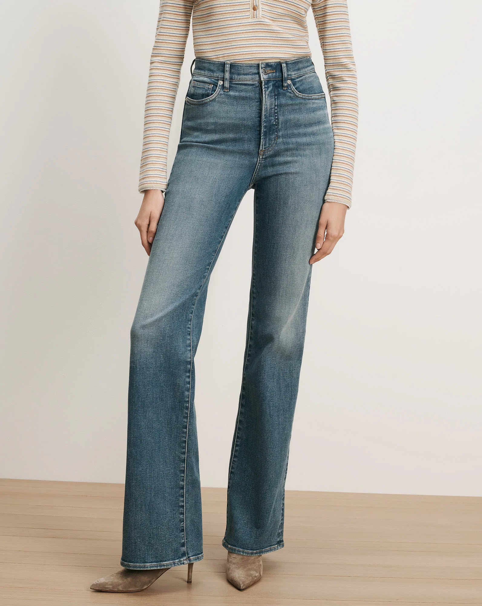 Crosbie Slim Wide-Leg Jean in Memory Lane