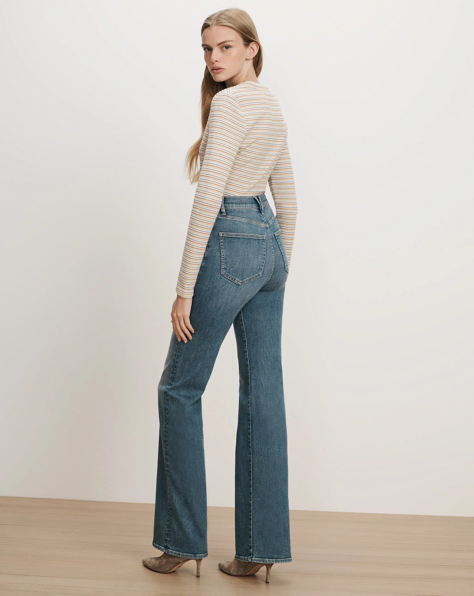 Crosbie Slim Wide-Leg Jean in Memory Lane