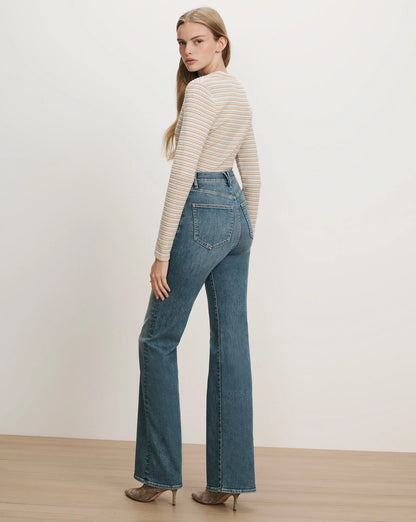 Crosbie Slim Wide-Leg Jean in Memory Lane