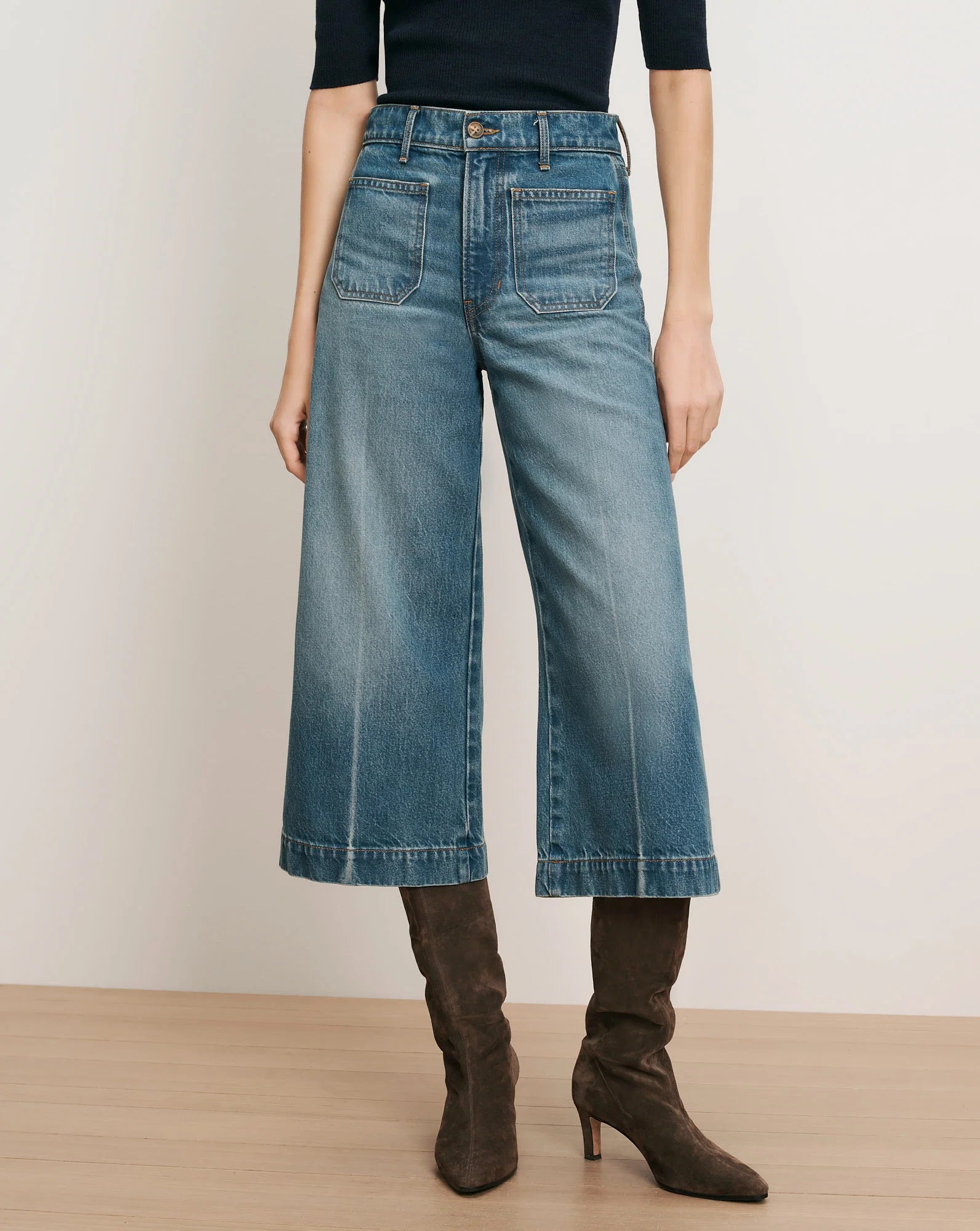 Marlowe Patch-Pocket Culotte in Memory Lane