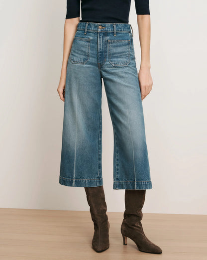 Marlowe Patch-Pocket Culotte in Memory Lane
