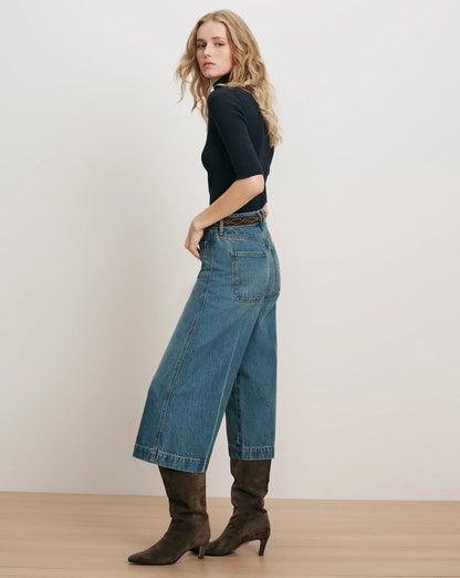 Marlowe Patch-Pocket Culotte in Memory Lane