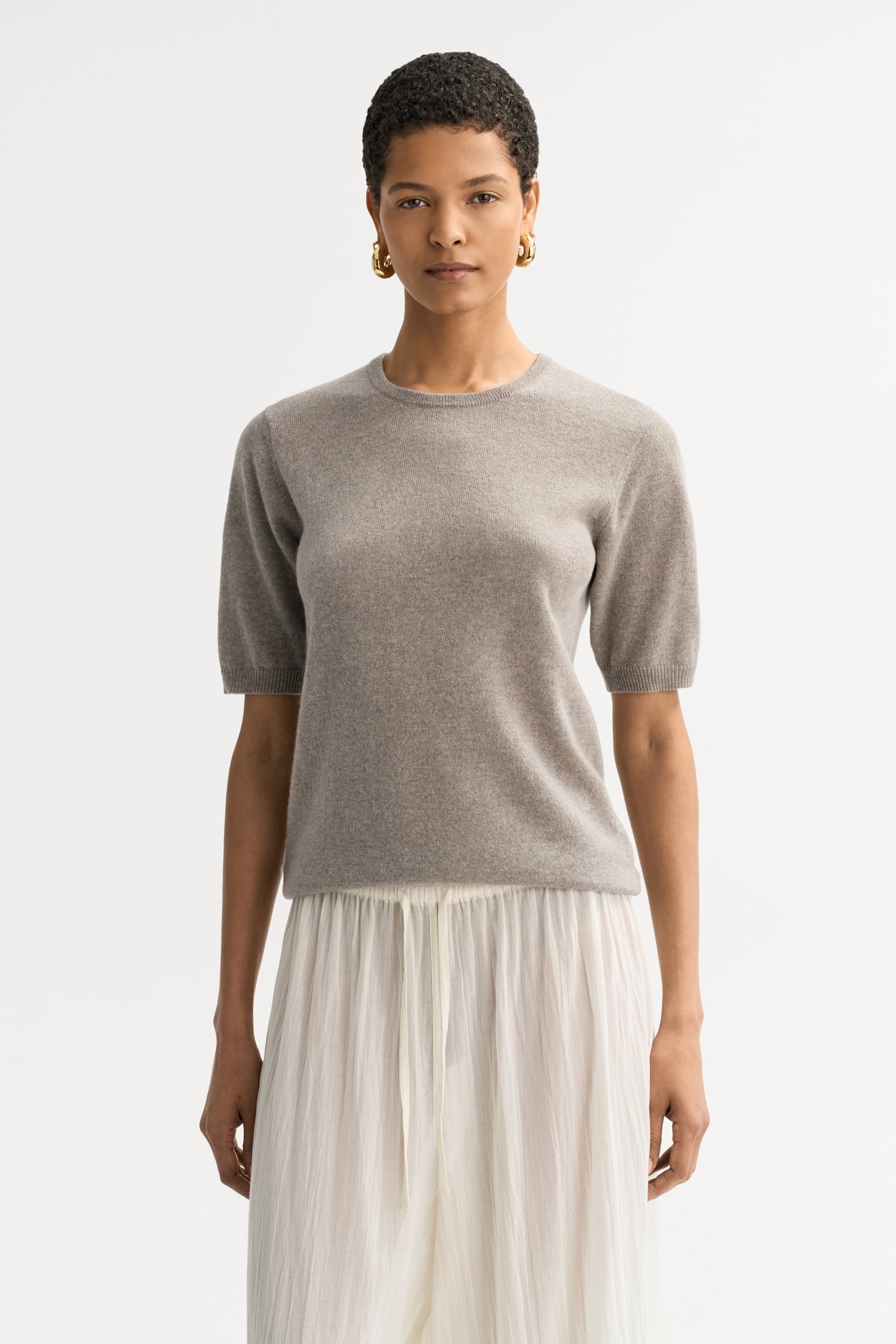 Short Sleeve Crewneck in Grey