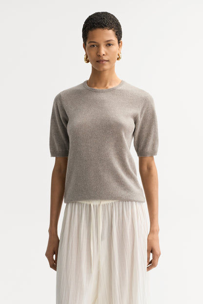 Short Sleeve Crewneck in Grey