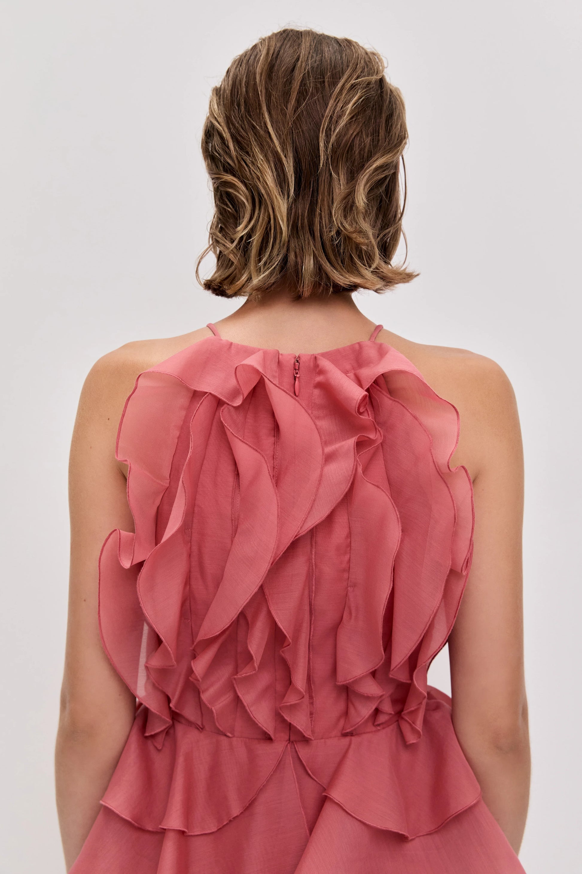 Cleo Mini Dress in Spiced Coral