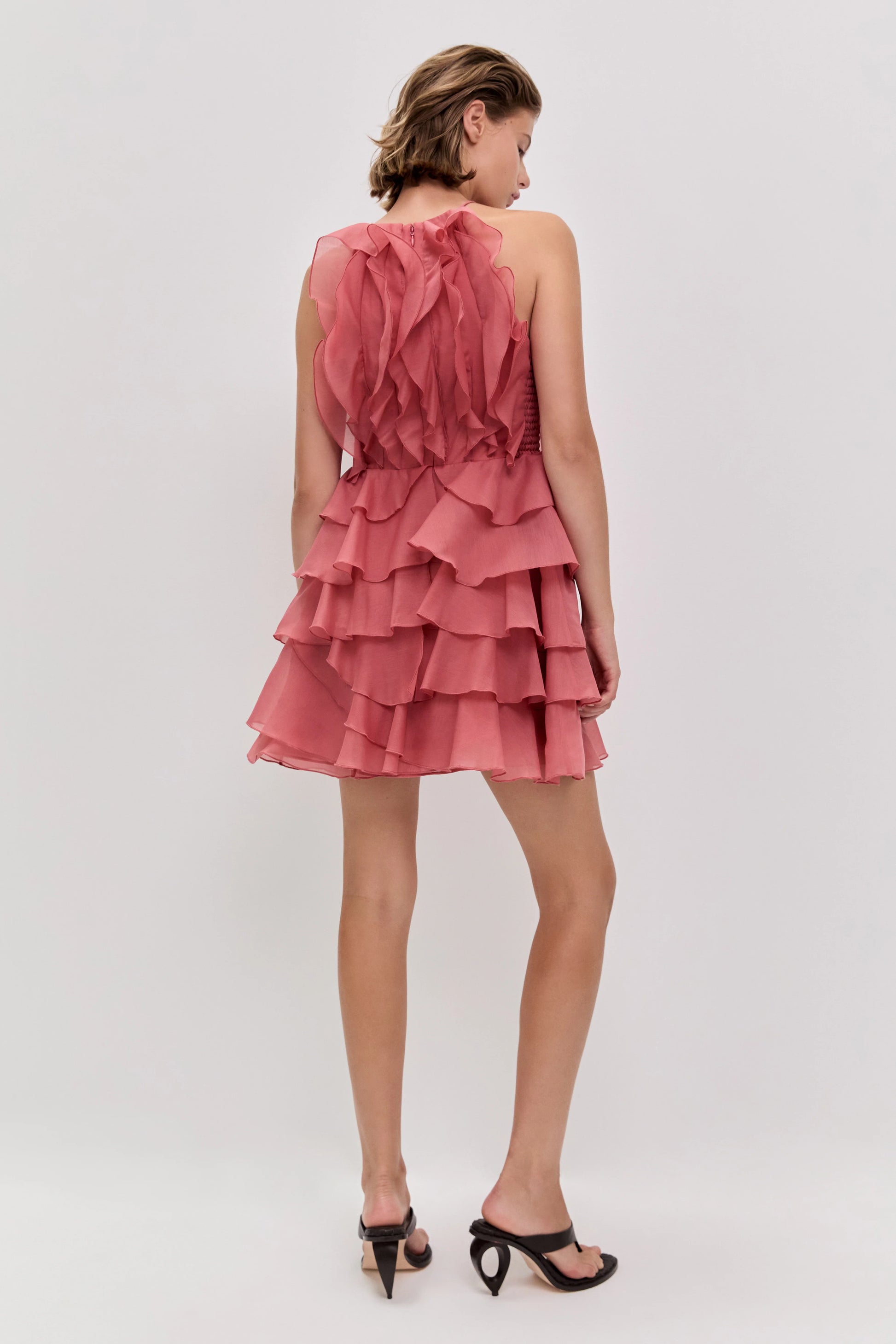 Cleo Mini Dress in Spiced Coral