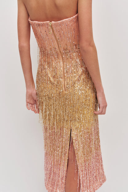 Amulet Sequin Midi Dress in Aurora | Aje